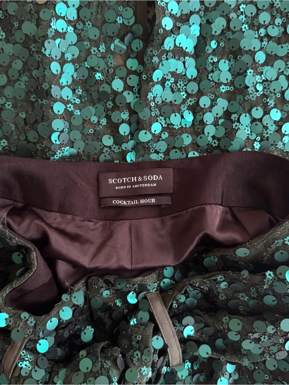 Scotch and Soda teal sequined skirt - Picture 5 of 6